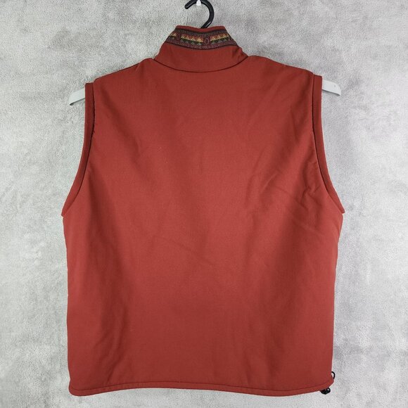 Mens Vintage J2 Red Vest Jacket Full Zip Sleeveless Polyester Mock Neck Size L - Picture 7 of 13
